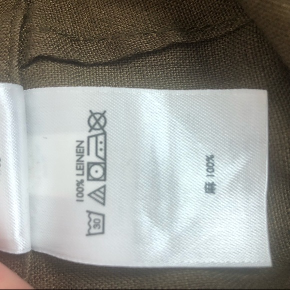 Eddie Bauer Olive green 100% Linen cropped pants Womens SZ 2 - Picture 7 of 7